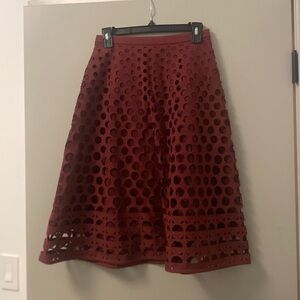 J. Crew laser cut midi skirt